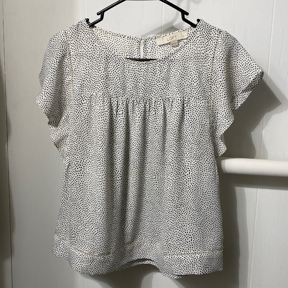 Ann Taylor Loft polka dot blouse